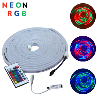 Fita De Led Neon RGB 12V Flexivel A Prova Dagua E Com Controle Luminação Personalizada