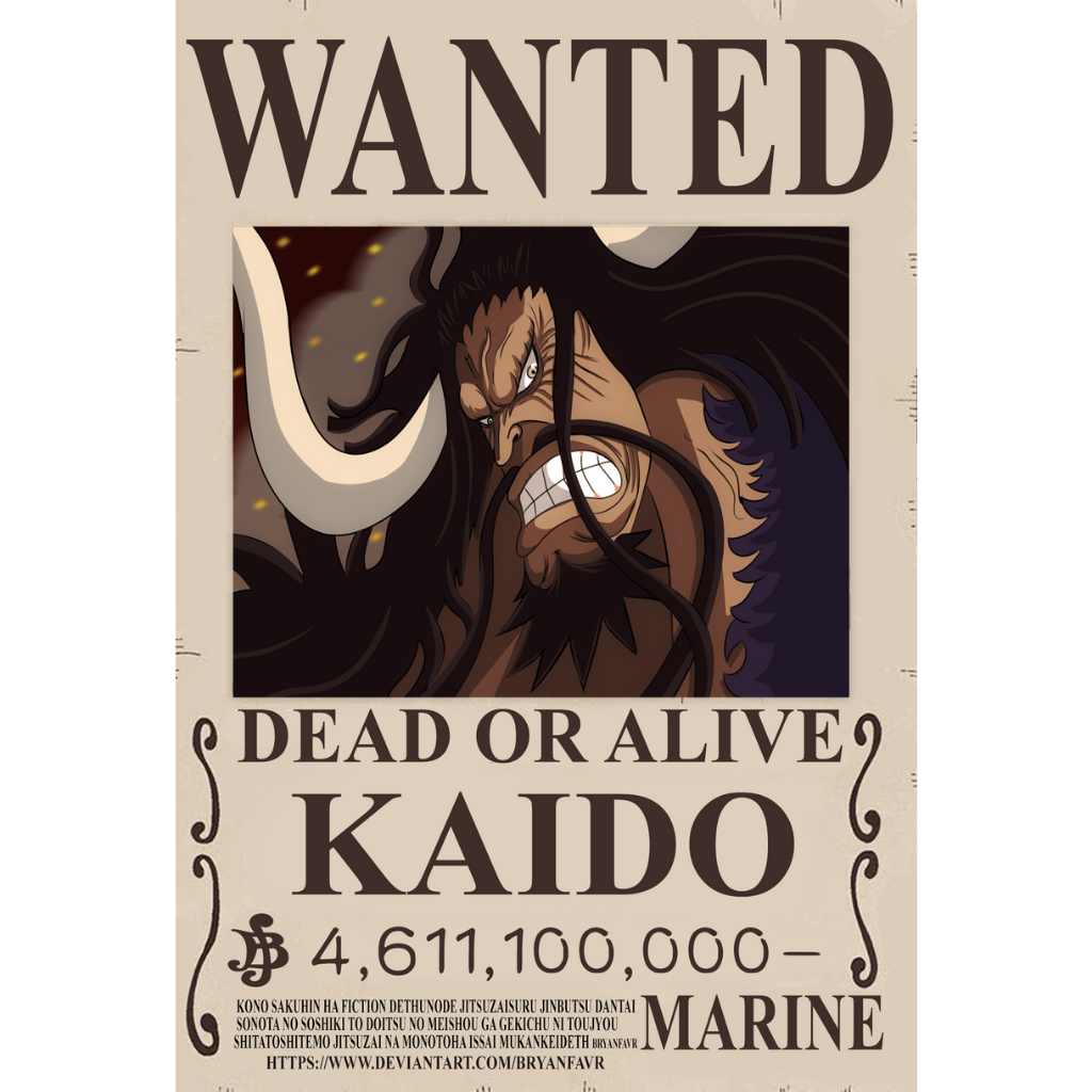 One Piece Placa Poster Decorativa em Adesivo Procurados 30x20 cm