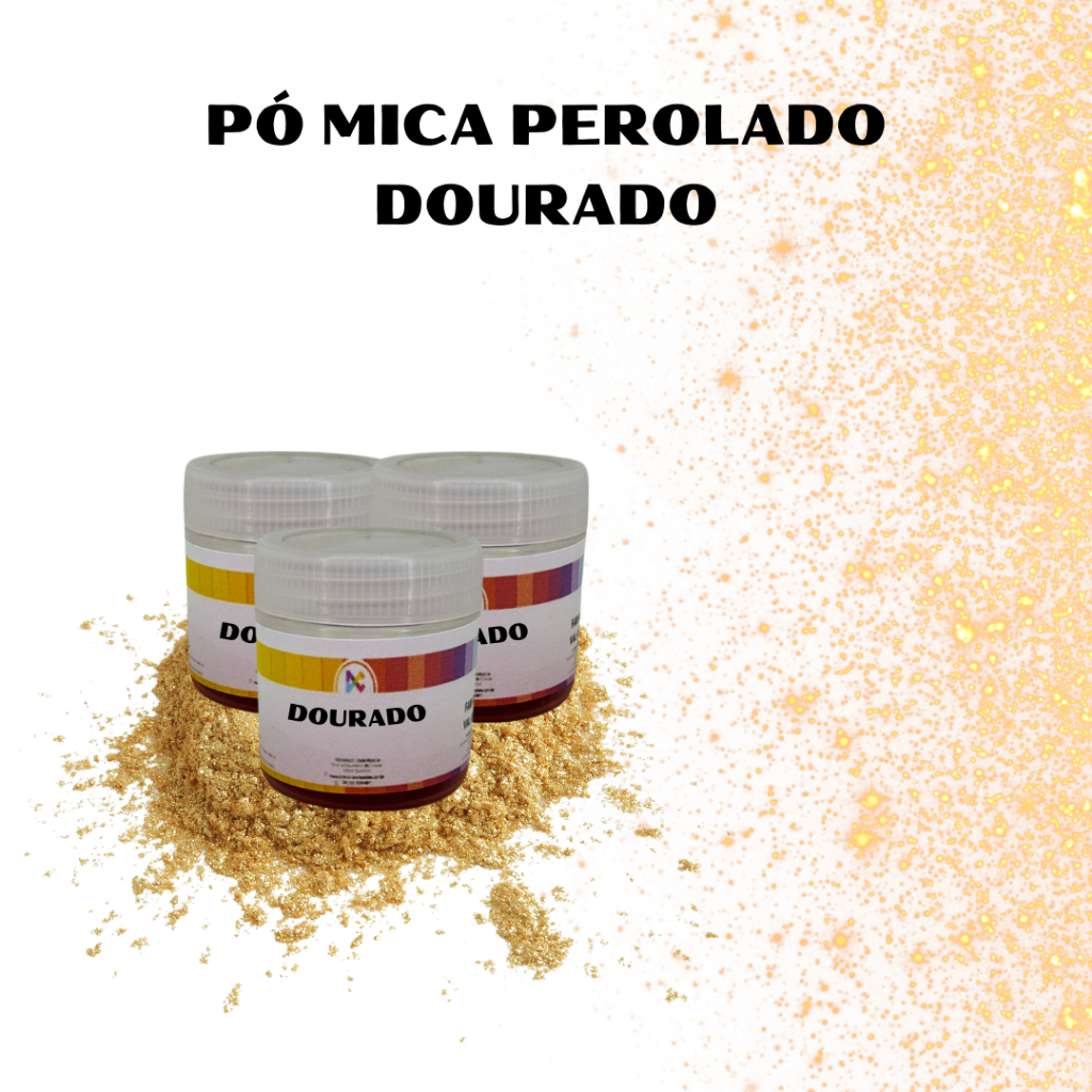 PÓ MICA PEROLADO DOURADO - 10G