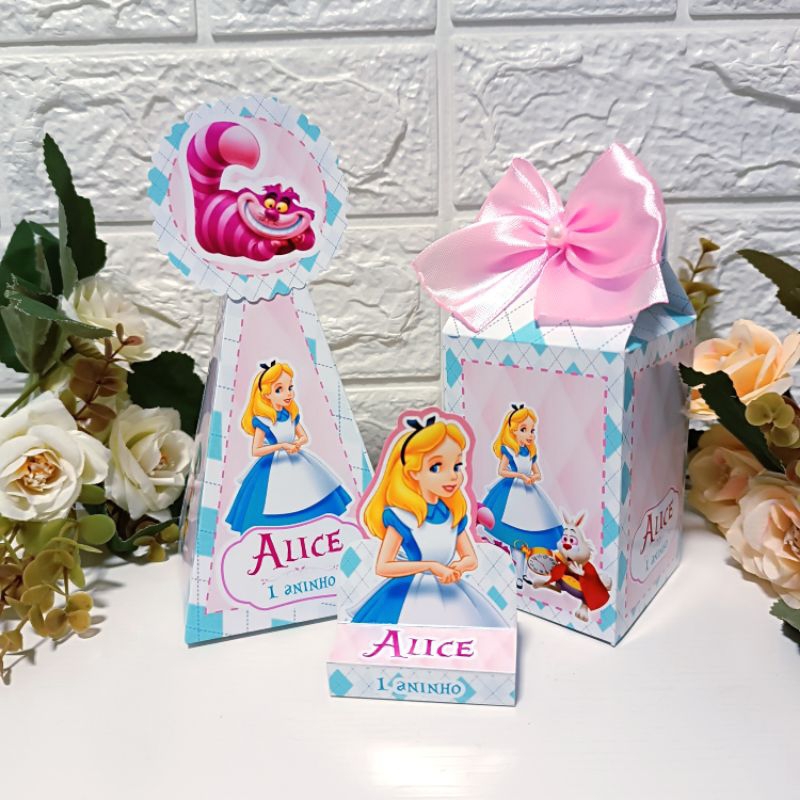 Kit Lembrancinhas Alice no País das Maravilhas Caixas Personalizadas ...