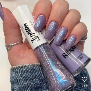 Kit 2 Esmalte Risqué Lavanda Alma e Hits Diamante Refletivo Violeta - Lançamento