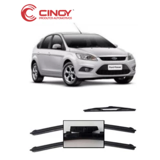 Kit 3 Palhetas Limpador de Parabrisa Dianteiro + traseiro Para Ford Focus 2008 2009 2010 2011 2012