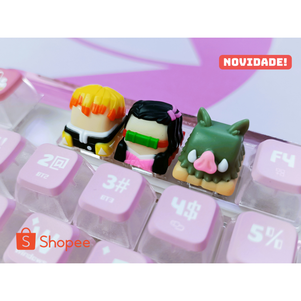Keycaps Demon Slayer para teclado mecânico - Faz a Boa!