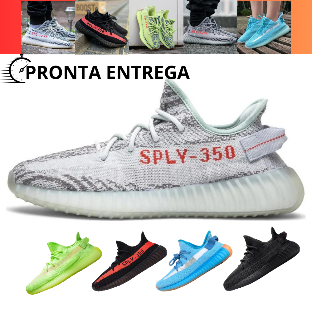 Tênis Yeezy Boost 350 V2 Premium Refletivo Importado Alta Qualidade Pronta Entrega - Corrida , Caminhada , Super Confortável