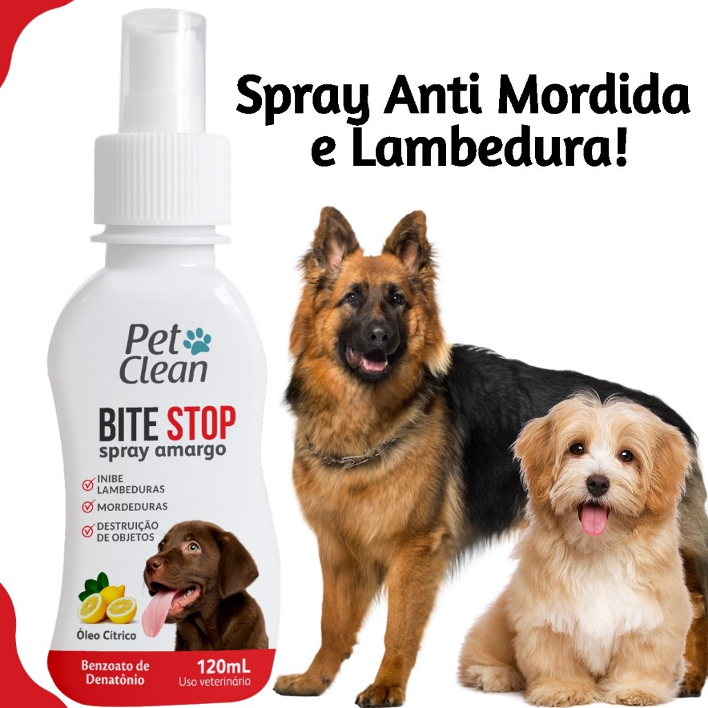 Bite Stop Pet Spray Amargo Para Caes Adestrador Lambida, Mordedura ...