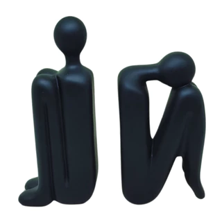 Escultura Enfeite Decorativo de Cerâmica Rack Sala Escritório