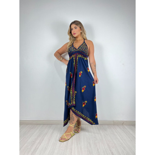vestido lenço indiano/vestido de pontas/costa nua