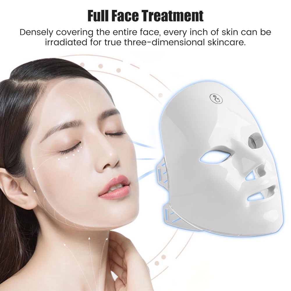 Máscara Profissional Led De 7 Cores Dispositivo De Rejuvenescimento Da ...