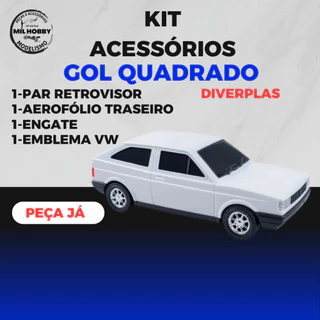 KIT 02-ACESSORIOS PARA MINIATURA GOL QUADRADO ( DIVERPLAS)