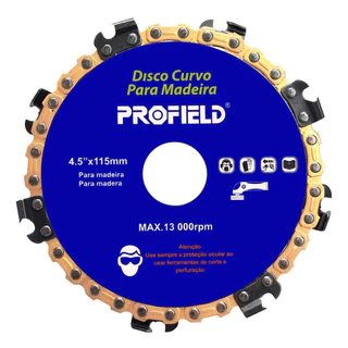 Disco Esmerilhadeira 4.1/2” Cortar Madeira Corrente Motossera - PROFIELD