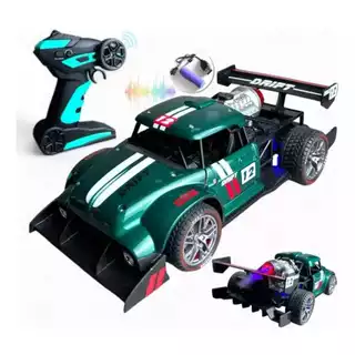 Carrinho Controle Remoto Drift De Ferro Solta Fumaça Com Som Recarregável