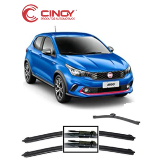 Kit 3 Palhetas Limpador De Parabrisa Dianteiro + Traseiro Fiat Argo 2018 2019 2020 2021