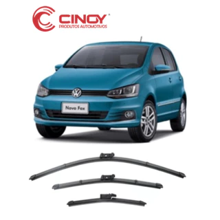 Kit de 3 Palhetas para Limpador de Parabrisa Dianteiro + traseiro para Novo Fox 2013 2014 2015 2016 2017 2018 2019 2020 2021 2022