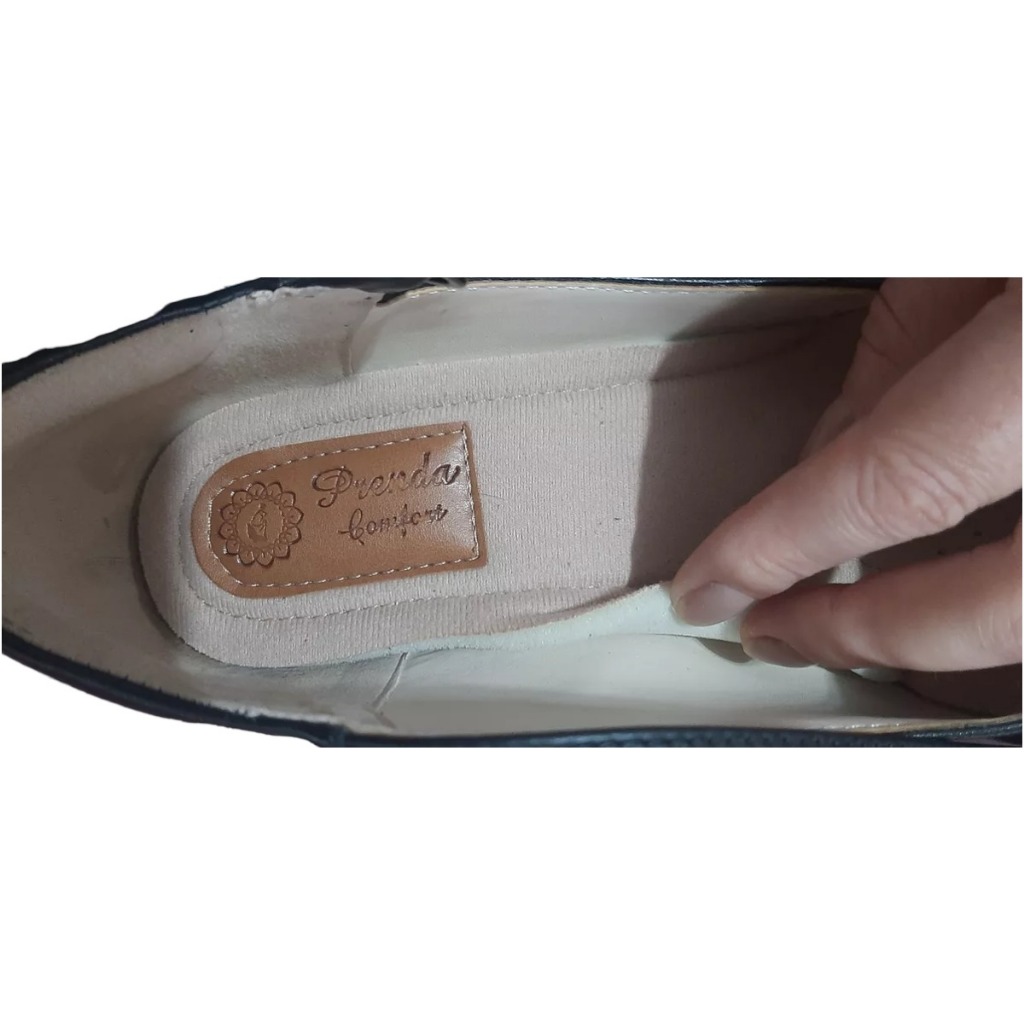 Sapatilha De Dança Prenda Feminina Couro Palmilha Confort Salto