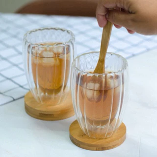 CONJUNTO 2 COPO DE VIDRO PAREDE DUPLA BOROSSILICATO - 270ML