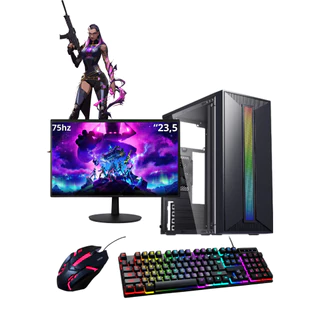 PC GAMER RYZEN 5 4600G COMPLETO - 16GB RAM - 250GB SSD - KIT GAMER COMPLETO - MONITOR