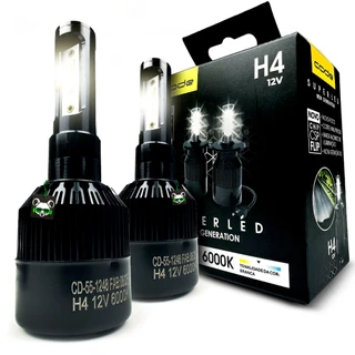 Kit Par Lâmpada Super Led New CSP Flip 3200 Lúmens 6000K Encaixe H4