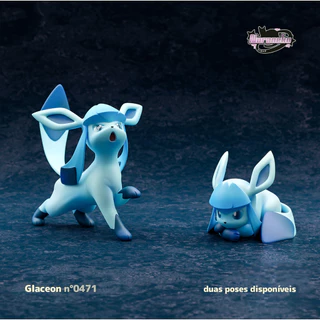 Miniatura 3D Pokémon Glaceon 40mm e 65mm | Eevee Evoluções | Pokémon Action Figure | Impressão 3D