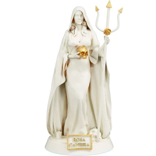 Estátua Pombagira Rosa Caveira Imagem Umbanda Candomblé