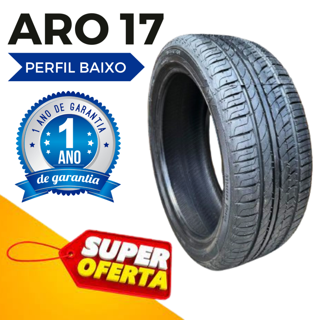 Pneu Aro 17 Primeira Linha 205-45-17 Perfil Baixo com UM ANO DE ...