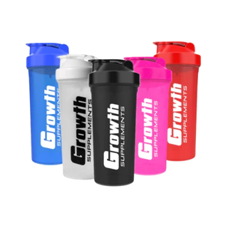 Coqueteleira Shaker Tomar Whey Agua P/ Academia Exercícios Garrafa Squeeze 600ml Growth Supplements