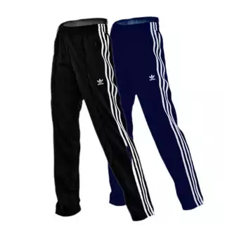 Kit 2 Calça Unisex chimpa e moletom flanelado 3 listras com Zíper e Elástico no tornozelo 3 Stripes