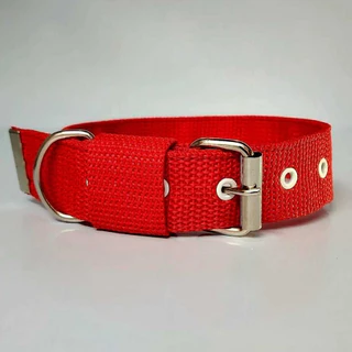 Coleira Nylon Dupla Pet Cachorros - Fita 3 cm