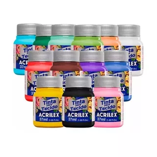 Tinta Tecido Fosca 37 ml - Escolha a Cor - Acrilex
