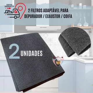 Kit 2 Filtro Depurador Exaustor Coifa Manta Tamanho Universal 60 x 80cm Adaptável