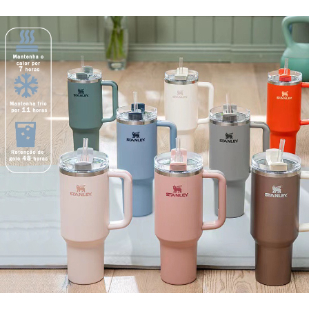 Stanley Copo - Copo Térmico Garrafa Com Tampa e Canudo 1,2 Litro ideal para Hidratação alta qualidade
