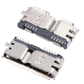 02 peças de Micro USB 3.0 B Tipo SMT Fêmea Tomada SMD2 10pin Conector USB para Mobile Hard Disk Drives