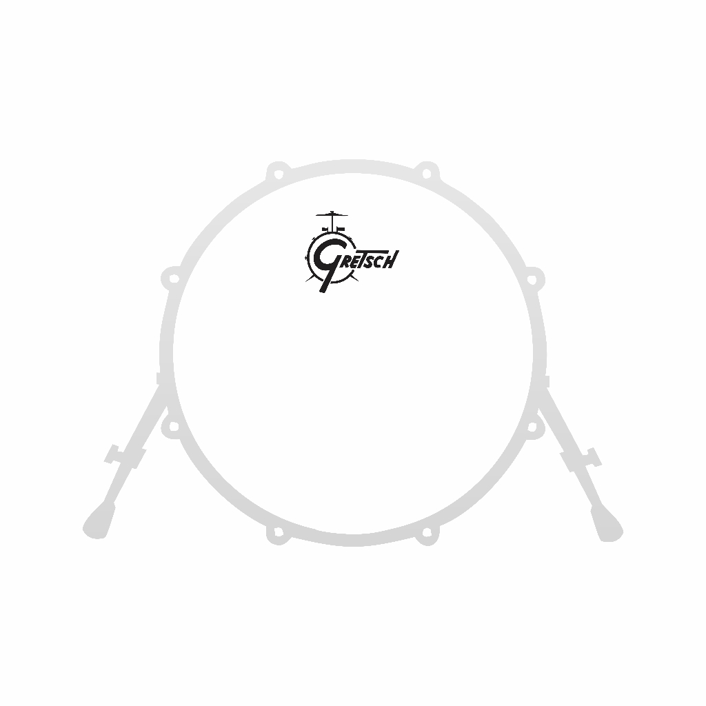 Adesivo Decorativo Per Batteria Gretsch E Altri - Forma Logo Batteria