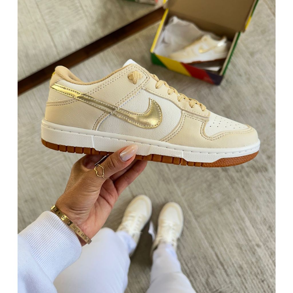 NIKE DUNK LOW PRO DOURADO E BEGE FEMININO - TENIS FEMININO TENDENCIA ...