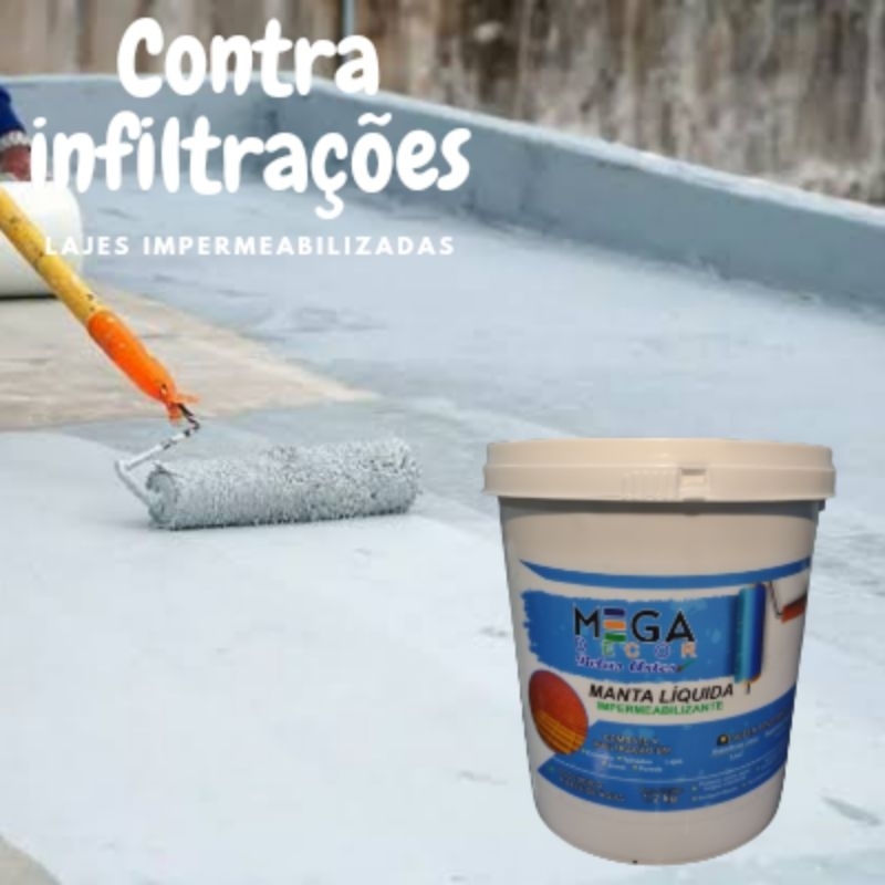 Manta Líquida Impermeabilizante Infiltração Laje Telha 1.2 KG | Shopee ...