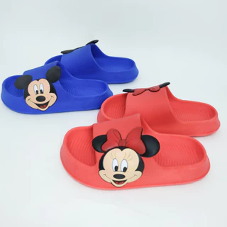 Chinelo Slide Nuvem Papete Infanti Criança Menino Menina Minnie Mickey Azul/Vermelho