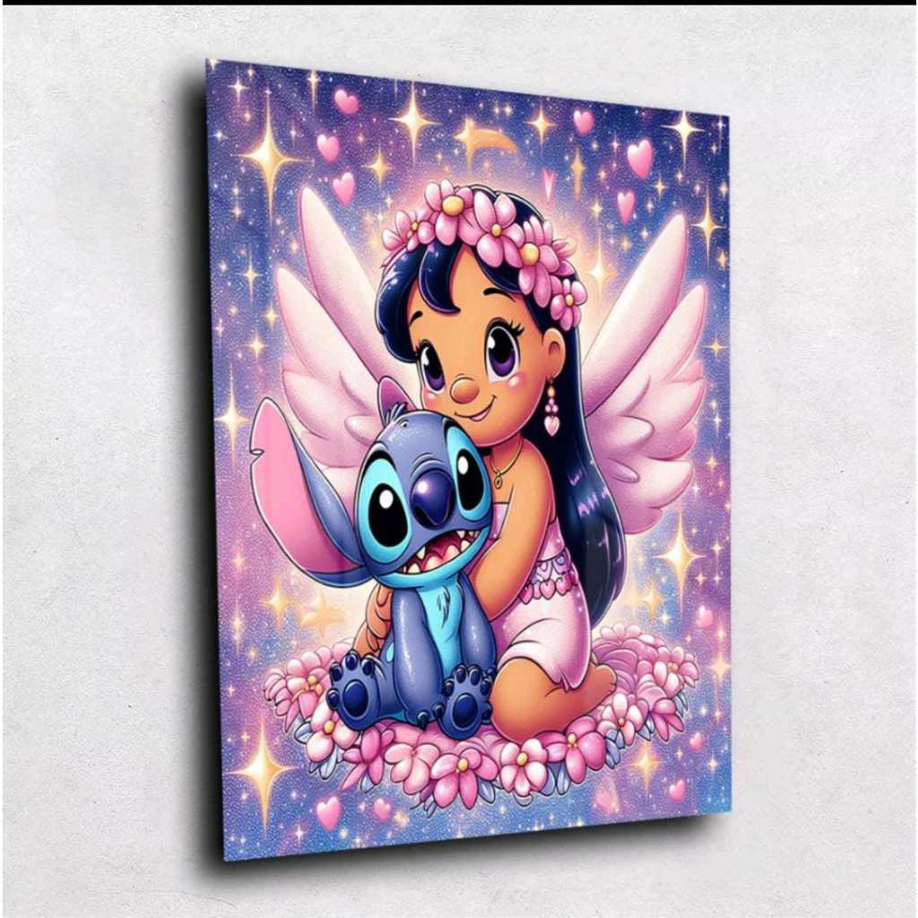 Quadro Decorativo Lilo E Stitch Animação Infantil 1 Peça 30x50