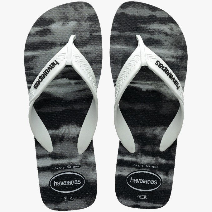 Chinelo Havaianas Original Correia Grossa Surf Preto/Branco