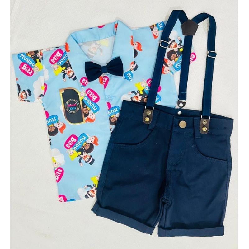 MUNDO BITA ROUPA TEMÁTICA CONJUNTO INFANTIL TEMÁTICO FESTA | Shopee Brasil