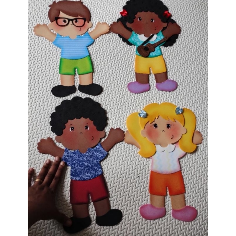 Crianças em Eva (4 unidades) tamanho GRANDE | Shopee Brasil