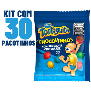 3 Caixa Com 10 Mini Ovos De Chocolate Chocovinhos Tortuguita
