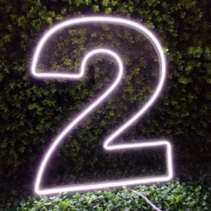 placa numeros em led neon 50 cm de altura branco quente e branco frio ...