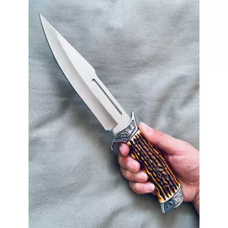 Faca De Pesca Churrasco Luxo Fulltang Inox Taue-A9873 Kinjaz