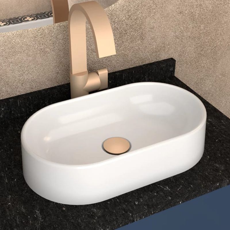 CUBA LEVANA: de sobrepor 25x43,10 - Profundidade 8 cm (branco)