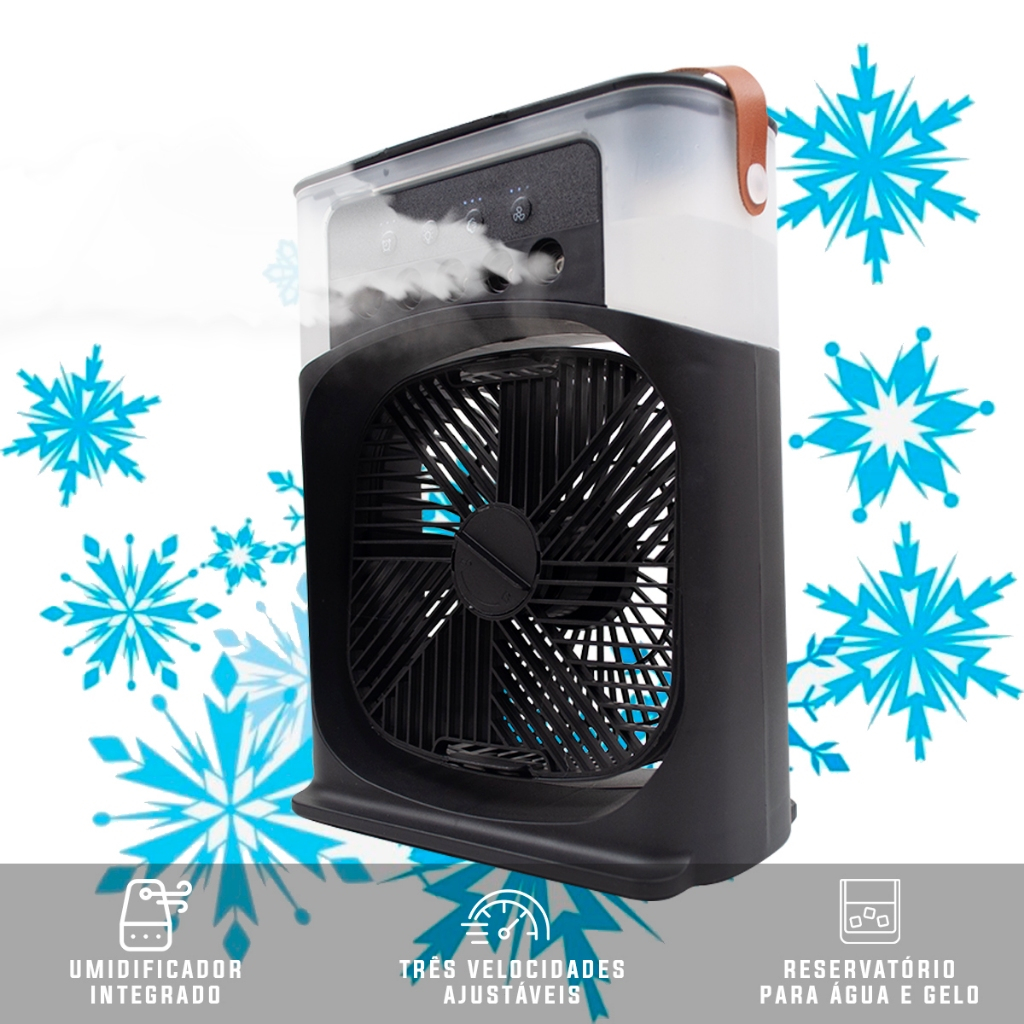 Mini Ventilador Umidificador Refrigedor de Ar Pode Por Gelo - Air ...