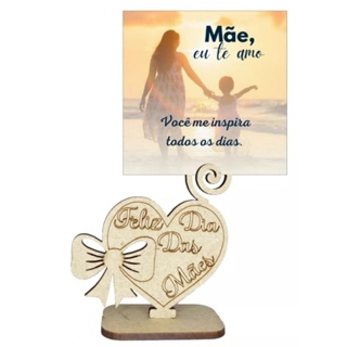 15 Lembrancinhas Porta recado mdf dia das Mães laço em Oferta na Shopee