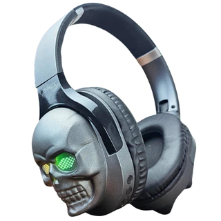 Fone De Ouvido Bluetooth HeadPhone RedFone Com Formato De Caveira Skull Sem Fio
