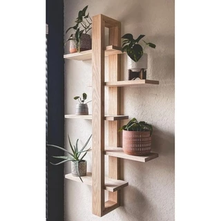 Prateleira Suspensa Nicho C/5 Andar Para Sala, Quartos e Quintal (90cm x45 x 9cm)
