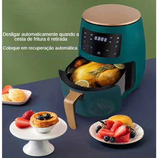 Envio Rápido Fritadeira Elétrica Air Fryer Pares sem Óleo 1400w elétrica Digital 4.5 Litros Sem Oleo Facil E Rapido