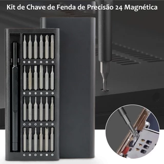 Kit Jogo Ferramenta Chave Magnética Precisão 24 Peças Pequenos Reparos Compatível - Celular Videogame