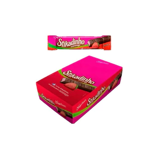 Chocolate Stikadinho Morango 12,3g 32 Unidades - Neugebauer